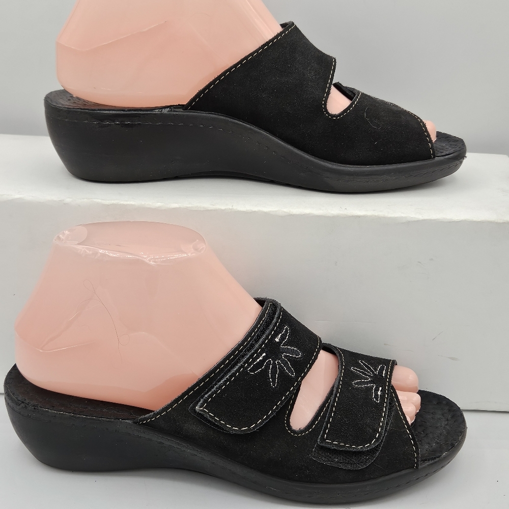 Fly Flot made in Italy leather anti-shock sandals size 37 US size 6 - Picture 6 of 16